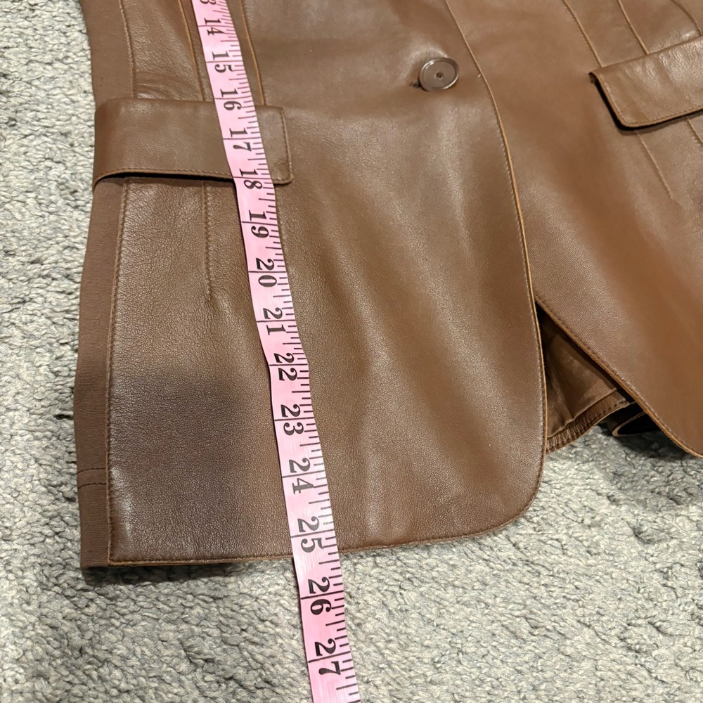 Akris Punto Mixed Media Lamb Nappa Leather Blazer Jacket Size US 8 - Picture 9 of 16